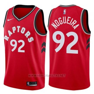 Camiseta Toronto Raptors Lucas Nogueira NO 92 Icon 2017-18 Rojo