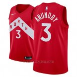 Camiseta Toronto Raptors Og Anunoby NO 3 Earned 2018-19 Rojo