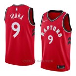 Camiseta Toronto Raptors Serge Ibaka NO 9 Icon 2018 Rojo