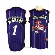 Camiseta Toronto Raptors Tracy McGrady NO 1 Retro Violeta