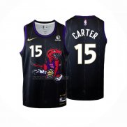 Camiseta Toronto Raptors Vince Carter NO 15 Ciudad 2024-25 Negro