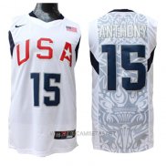 Camiseta USA 2008 Anthony NO 15 Blanco