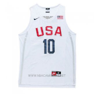 Camiseta USA 2016 Kobe Bryant NO 10 Blanco