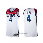 Camiseta USA 2021 Bradley Beal NO 4 Blanco