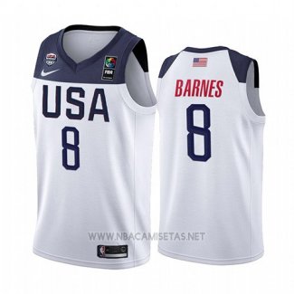 Camiseta USA Harrison Barnes 2019 FIBA Basketball World Cup Blanco