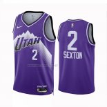 Camiseta Utah Jazz Collin Sexton NO 2 Ciudad 2023-24 Violeta