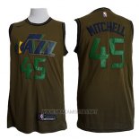 Camiseta Utah Jazz Donovan Mitchell NO 45 Nike Verde