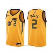 Camiseta Utah Jazz Joe Ingles NO 2 Statement Amarillo