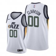 Camiseta Utah Jazz Jordan Clarkson NO 00 Association Edition Blanco