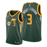 Camiseta Utah Jazz Justin Wright-Foreman NO 3 Earned 2019-20 Verde