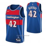 Camiseta Washington Wizards Davis Bertans NO 42 Ciudad 2021-22 Azul
