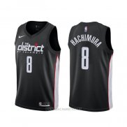 Camiseta Washington Wizards Rui Hachimura NO 8 Ciudad 2019-20 Negro