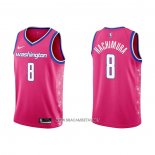 Camiseta Washington Wizards Rui Hachimura NO 8 Ciudad 2022-23 Rosa