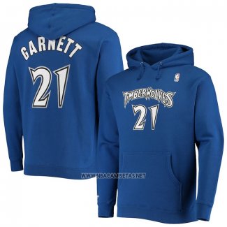 Sudaderas con Capucha Minnesota Timberwolves Kevin Garnett Azul