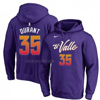 Sudaderas con Capucha Phoenix Suns Kevin Durant Ciudad 2023-24 Violeta