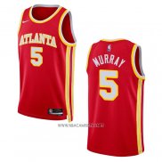 Camiseta Atlanta Hawks Dejounte Murray NO 5 Icon 2022-23 Rojo