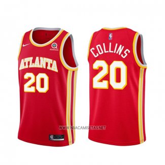 Camiseta Atlanta Hawks John Collins NO 20 Icon 2020-21 Rojo