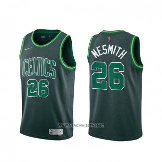 Camiseta Boston Celtics Aaron Nesmith NO 26 Earned 2020-21 Verde