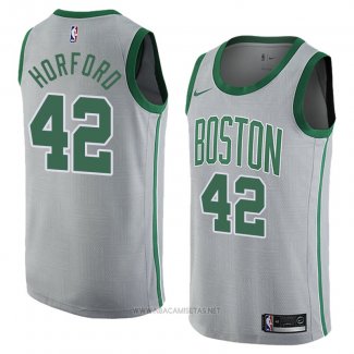 Camiseta Boston Celtics Al Horford NO 42 Ciudad 2018 Gris