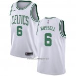 Camiseta Boston Celtics Bill Russell NO 6 Association Blanco