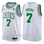 Camiseta Boston Celtics Jaylen Brown NO 7 2017-18 Blanco