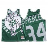 Camiseta Boston Celtics Paul Pierce NO 34 Mitchell & Ness Big Face Verde