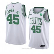 Camiseta Boston Celtics Walter Lemon NO 45 Association Jr 2018 Blanco.