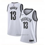 Camiseta Brooklyn Nets James Hardenl NO 13 Association 2020 Blanco