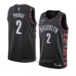Camiseta Brooklyn Nets Taurean Prince NO 2 Ciudad 2019 Negro