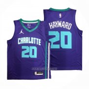 Camiseta Charlotte Hornets Gordon Hayward NO 20 Statement 2020-21 Violeta