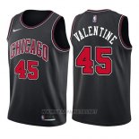 Camiseta Chicago Bulls Denzel Valentine NO 45 Statement 2017-18 Negro