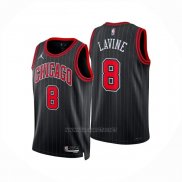 Camiseta Chicago Bulls Zach LaVine NO 8 Statement 2024-25 Negro