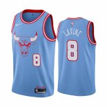 Camiseta Chicago Bulls Zach Lavine NO 8 Ciudad Azul