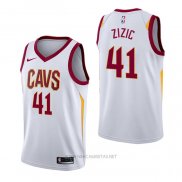 Camiseta Cleveland Cavaliers Ante Zizic NO 41 Association Blanco