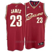 Camiseta Cleveland Cavaliers LeBron James NO 23 Retro Rojo