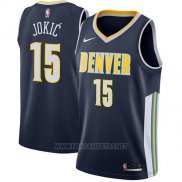 Camiseta Denver Nuggets Carmelo Anthony NO 15 2017-18 Azul