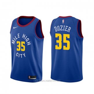 Camiseta Denver Nuggets P.j. Dozier NO 35 Statement Azul