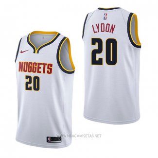 Camiseta Denver Nuggets Tyler Lydon NO 20 Association Blanco