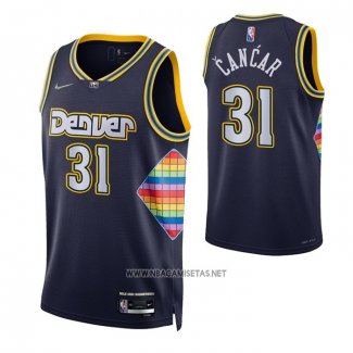 Camiseta Denver Nuggets Vlatko Cancar NO 31 Ciudad 2021-22 Azul