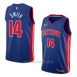 Camiseta Detroit Pistons Ish Smith NO 14 Icon 2018 Azul