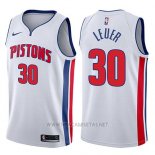 Camiseta Detroit Pistons Jon Leuer NO 30 Association 2017-18 Blanco