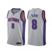 Camiseta Detroit Pistons Jordan Bone NO 8 Statement Gris