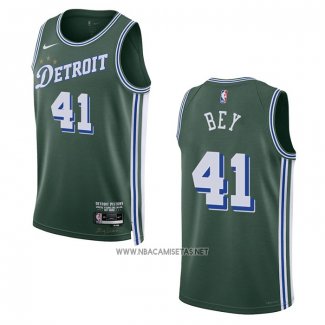Camiseta Detroit Pistons Saddiq Bey NO 41 Ciudad 2022-23 Verde