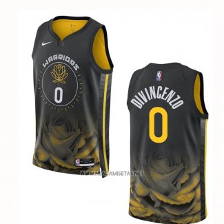 Camiseta Golden State Warriors Donte Divincenzo NO 0 Ciudad 2022-23 Negro