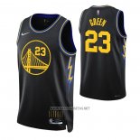 Camiseta Golden State Warriors Draymond Green NO 23 Ciudad 2021-22 Negro