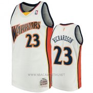 Camiseta Golden State Warriors Jason Richardson NO 23 2009-10 Hardwood Classics Blanco