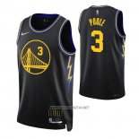 Camiseta Golden State Warriors Jordan Poole NO 3 Ciudad 2021-22 Negro