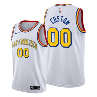 Camiseta Golden State Warriors Personalizada Classic Edition 2019-20 Blanco