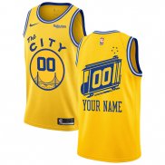 Camiseta Golden State Warriors Personalizada Hardwood Classics 2019-20 Oro