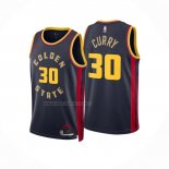 Camiseta Golden State Warriors Stephen Curry NO 30 Ciudad 2024-25 Azul